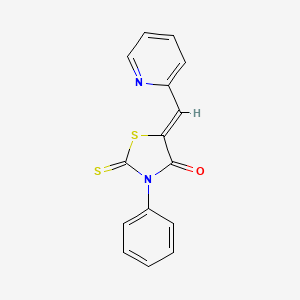 3-Phenyl-5-((pyridin-2-YL)methylidene)-2-sulfanylidene-thiazolidin-4-one