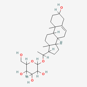 molecular formula C27H44O7 B1214847 5-Pregnen-3,20-diol glucopyranoside CAS No. 99207-79-1