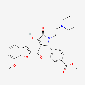 Methyl 4-{1-[2-(diethylamino)ethyl]-4-hydroxy-3-[(7-methoxybenzo[d]furan-2-yl) carbonyl]-5-oxo-3-pyrrolin-2-yl}benzoate