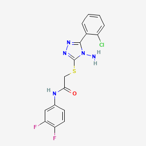 2-{[4-amino-5-(2-chlorophenyl)-4H-1,2,4-triazol-3-yl]sulfanyl}-N-(3,4-difluorophenyl)acetamide