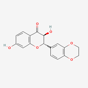 molecular formula C17H14O6 B1214860 3,7-二羟基-2-(1,4-苯并二氧杂环-6-基)色满-4-酮 CAS No. 79986-03-1