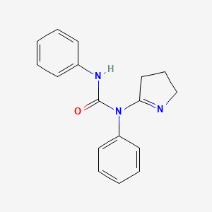 molecular formula C17H17N3O B12148602 1-(3,4-dihydro-2H-pyrrol-5-yl)-1,3-diphenylurea CAS No. 324578-23-6