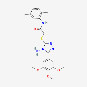 2-{[4-amino-5-(3,4,5-trimethoxyphenyl)-4H-1,2,4-triazol-3-yl]sulfanyl}-N-(2,5-dimethylphenyl)acetamide