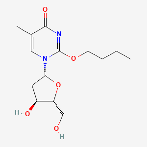 molecular formula C14H22N2O5 B1214864 2-butoxy-1-[(2R,4S,5R)-4-hydroxy-5-(hydroxymethyl)oxolan-2-yl]-5-methylpyrimidin-4-one CAS No. 82543-40-6