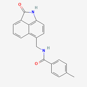 4-methyl-N-[(2-oxo-1,2-dihydrobenzo[cd]indol-6-yl)methyl]benzamide