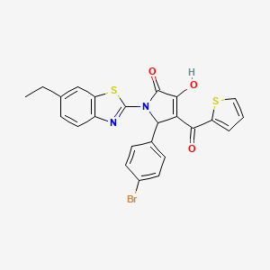 5-(4-Bromophenyl)-1-(6-ethylbenzothiazol-2-yl)-3-hydroxy-4-(2-thienylcarbonyl)-3-pyrrolin-2-one