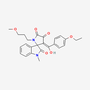 3'-[(4-ethoxyphenyl)carbonyl]-4'-hydroxy-1'-(3-methoxypropyl)-1-methylspiro[indole-3,2'-pyrrole]-2,5'(1H,1'H)-dione