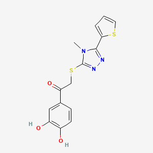 1-(3,4-Dihydroxyphenyl)-2-[(4-methyl-5-thiophen-2-yl-1,2,4-triazol-3-yl)sulfanyl]ethanone