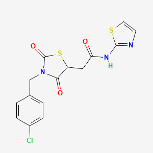 2-[3-(4-Chloro-benzyl)-2,4-dioxo-thiazolidin-5-yl]-N-thiazol-2-yl-acetamide