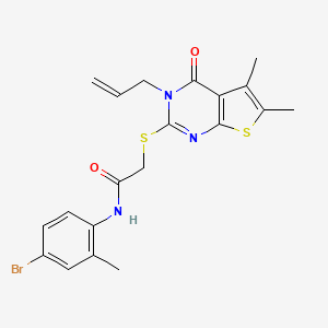 N-(4-bromo-2-methylphenyl)-2-{[5,6-dimethyl-4-oxo-3-(prop-2-en-1-yl)-3,4-dihydrothieno[2,3-d]pyrimidin-2-yl]sulfanyl}acetamide