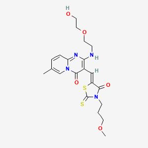 2-{[2-(2-hydroxyethoxy)ethyl]amino}-3-{(Z)-[3-(3-methoxypropyl)-4-oxo-2-thioxo-1,3-thiazolidin-5-ylidene]methyl}-7-methyl-4H-pyrido[1,2-a]pyrimidin-4-one