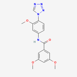 molecular formula C17H17N5O4 B12148851 3,5-dimethoxy-N-[3-methoxy-4-(1H-tetrazol-1-yl)phenyl]benzamide 