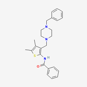 N-{3-[(4-benzylpiperazin-1-yl)methyl]-4,5-dimethylthiophen-2-yl}benzamide