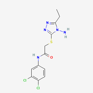 2-[(4-amino-5-ethyl-4H-1,2,4-triazol-3-yl)sulfanyl]-N-(3,4-dichlorophenyl)acetamide