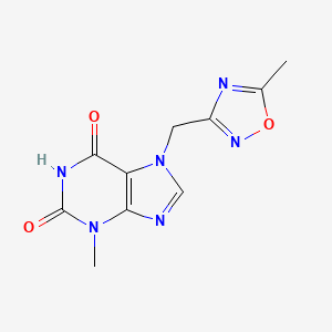 3-Methyl-7-((5-methyl-1,2,4-oxadiazole-3-yl)methyl)-3,7-dihydro-1H-purine-2,6-dione