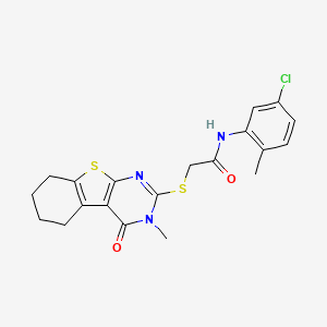 N-(5-chloro-2-methylphenyl)-2-(3-methyl-4-oxo(3,5,6,7,8-pentahydrobenzo[b]thio pheno[2,3-d]pyrimidin-2-ylthio))acetamide