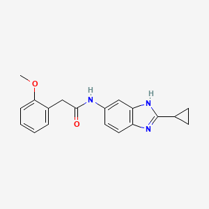 N-(2-cyclopropyl-1H-benzimidazol-5-yl)-2-(2-methoxyphenyl)acetamide