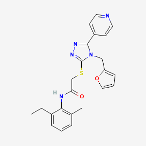 N-(2-ethyl-6-methylphenyl)-2-{[4-(furan-2-ylmethyl)-5-(pyridin-4-yl)-4H-1,2,4-triazol-3-yl]sulfanyl}acetamide