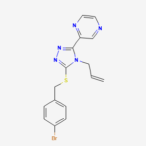 3-[(4-Bromophenyl)methylthio]-4-prop-2-enyl-5-pyrazin-2-yl-1,2,4-triazole