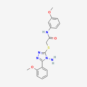 2-[4-amino-5-(2-methoxyphenyl)(1,2,4-triazol-3-ylthio)]-N-(3-methoxyphenyl)ace tamide