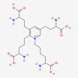 molecular formula C24H40N5O8+ B1214917 异脱氨基赖氨酸 CAS No. 991-01-5