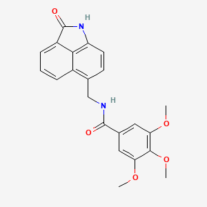 3,4,5-trimethoxy-N-[(2-oxo-1,2-dihydrobenzo[cd]indol-6-yl)methyl]benzamide