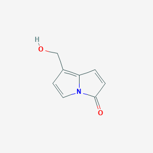 molecular formula C8H7NO2 B121492 7-(羟甲基)-3H-吡咯利嗪-3-酮 CAS No. 154367-62-1