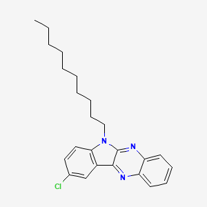 molecular formula C24H28ClN3 B12149218 2-Chloro-5-decylindolo[2,3-b]quinoxaline 