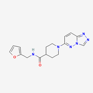 molecular formula C16H18N6O2 B12149231 N-(furan-2-ylmethyl)-1-([1,2,4]triazolo[4,3-b]pyridazin-6-yl)piperidine-4-carboxamide 