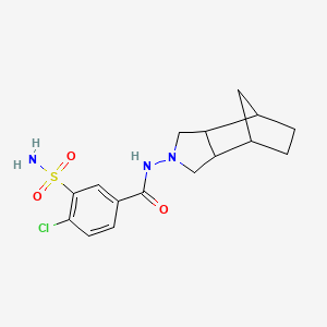 molecular formula C16H20ClN3O3S B1214929 ADR 033; E 614; Normonal; TDS; TDS (diuretic); Toripamide 