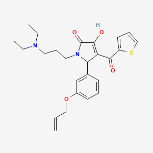 1-[3-(Diethylamino)propyl]-3-hydroxy-5-(3-prop-2-enyloxyphenyl)-4-(2-thienylca rbonyl)-3-pyrrolin-2-one