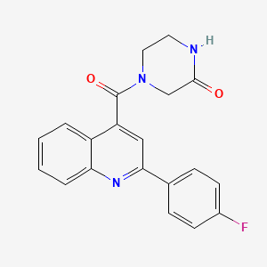 4-{[2-(4-Fluorophenyl)quinolin-4-yl]carbonyl}piperazin-2-one