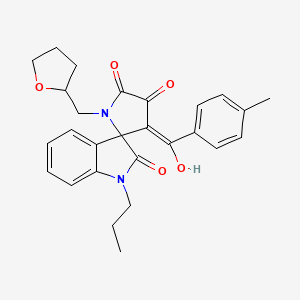 4'-hydroxy-3'-[(4-methylphenyl)carbonyl]-1-propyl-1'-(tetrahydrofuran-2-ylmethyl)spiro[indole-3,2'-pyrrole]-2,5'(1H,1'H)-dione