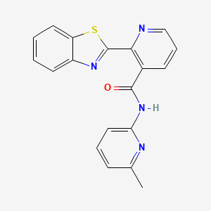 molecular formula C19H14N4OS B12149491 2-(1,3-benzothiazol-2-yl)-N-(6-methylpyridin-2-yl)pyridine-3-carboxamide 