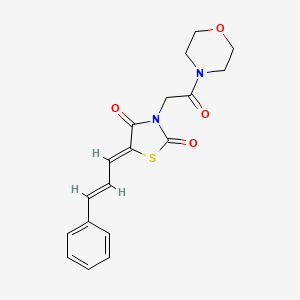 (5Z)-3-[2-(morpholin-4-yl)-2-oxoethyl]-5-[(2E)-3-phenylprop-2-en-1-ylidene]-1,3-thiazolidine-2,4-dione