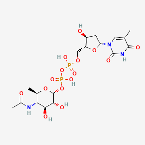 molecular formula C18H29N3O15P2 B1214950 dTDP-4-acetamido-4,6-dideoxy-alpha-D-glucose 