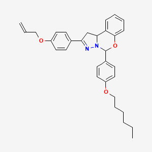 5-[4-(Hexyloxy)phenyl]-2-[4-(prop-2-en-1-yloxy)phenyl]-1,10b-dihydropyrazolo[1,5-c][1,3]benzoxazine