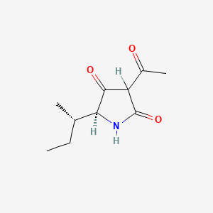 molecular formula C10H15NO3 B1214953 (5S)-3-acetyl-5-[(2S)-butan-2-yl]pyrrolidine-2,4-dione 