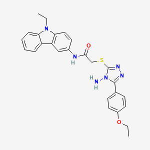 2-[4-Amino-5-(4-ethoxy-phenyl)-4H-[1,2,4]triazol-3-ylsulfanyl]-N-(9-ethyl-9H-carbazol-3-yl)-acetamide