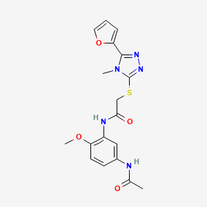 N-[5-(acetylamino)-2-methoxyphenyl]-2-(5-(2-furyl)-4-methyl(1,2,4-triazol-3-yl thio))acetamide