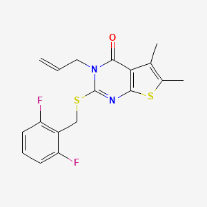 2-[(2,6-difluorobenzyl)sulfanyl]-5,6-dimethyl-3-(prop-2-en-1-yl)thieno[2,3-d]pyrimidin-4(3H)-one