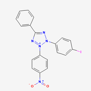 molecular formula C19H13IN5O2+ B1214958 Iodonitrotetrazolium 