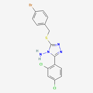 3-(2,4-Dichlorophenyl)-5-[(4-bromophenyl)methylthio]-1,2,4-triazole-4-ylamine