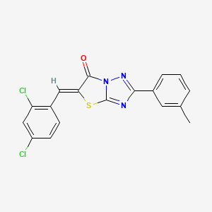 molecular formula C18H11Cl2N3OS B12149626 (5Z)-5-(2,4-dichlorobenzylidene)-2-(3-methylphenyl)[1,3]thiazolo[3,2-b][1,2,4]triazol-6(5H)-one 