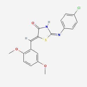 (2Z,5Z)-2-[(4-chlorophenyl)imino]-5-(2,5-dimethoxybenzylidene)-1,3-thiazolidin-4-one