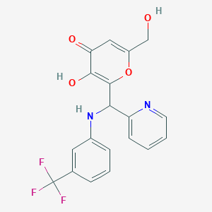 3-hydroxy-6-(hydroxymethyl)-2-(pyridin-2-yl{[3-(trifluoromethyl)phenyl]amino}methyl)-4H-pyran-4-one