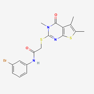 N-(3-bromophenyl)-2-[(3,5,6-trimethyl-4-oxo-3,4-dihydrothieno[2,3-d]pyrimidin-2-yl)sulfanyl]acetamide