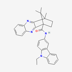 molecular formula C31H30N4O B12149668 N-(9-ethyl-9H-carbazol-3-yl)-4,11,11-trimethyl-3,4-dihydro-1,4-methanophenazine-1(2H)-carboxamide 