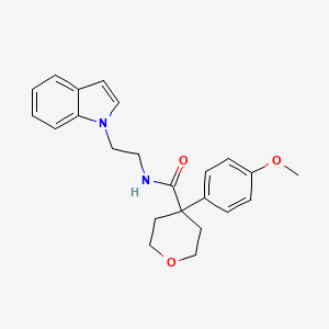 N-[2-(1H-indol-1-yl)ethyl]-4-(4-methoxyphenyl)tetrahydro-2H-pyran-4-carboxamide