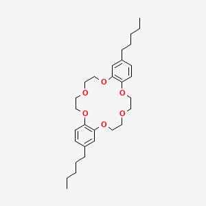 molecular formula C30H44O6 B1214968 2,13-Divaleryldibenzo-18-crown-6 CAS No. 68725-69-9